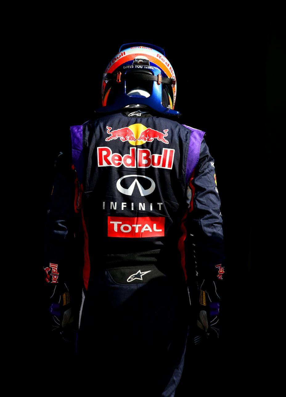 Red Bull Infiniti back of a uniform.