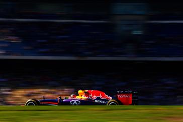 Left side of INFINITI F1 in a race in Germany