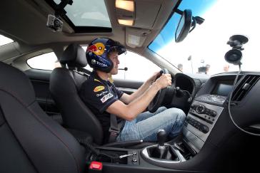 Montreal, Canada - June 8th, 2011:  Formula One World Champion Sebastian Vettel started his Canadian Grand Prix weekend early today, test driving a high performance INFINITI car around a track in Montreal.