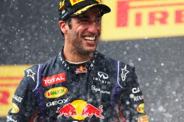 Ricciardo celebrating- Hungarian Grand Prix: Race