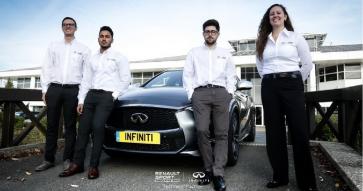 Uno de los pilares de INFINITI Engineering Academy es explorar nuevas oportunidades y el intercambio de tecnología entre vehículos INFINITI y monoplazas del equipo Renault Sport Fórmula Uno.
