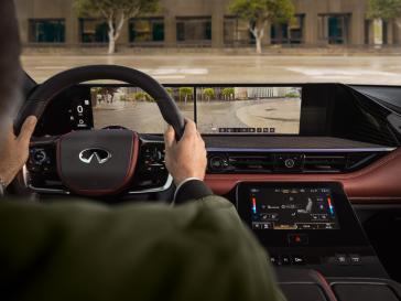 Around View® Monitor de INFINITI: Visión cenital 360° desde la perspectiva del conductor