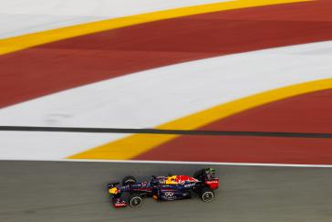 Top side view of Infiniti Red Bull car.