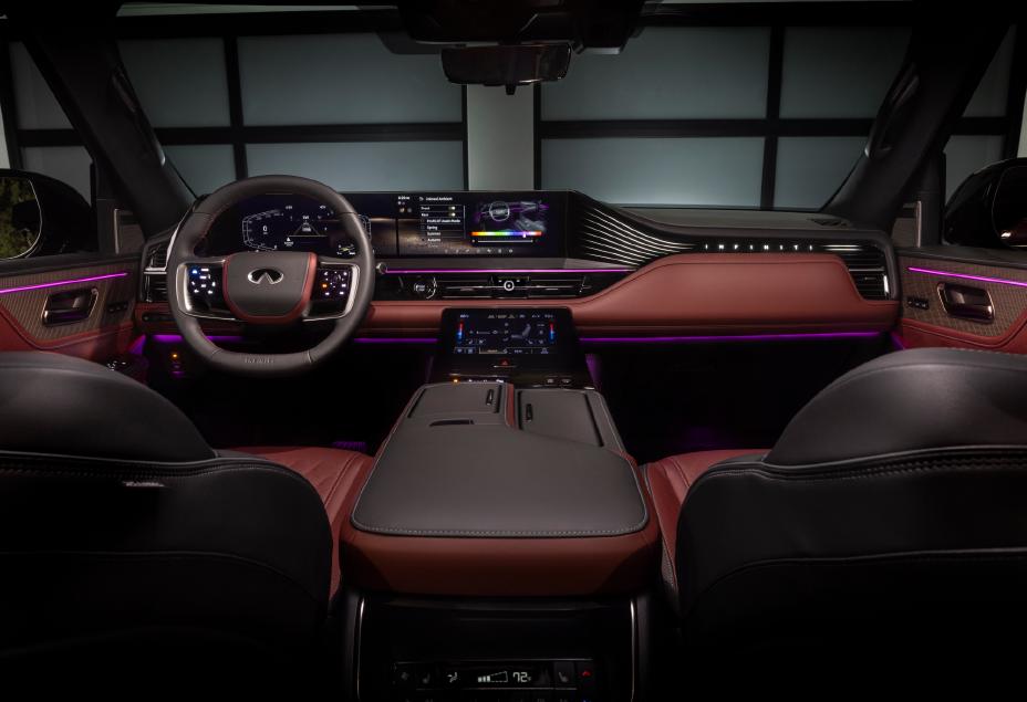 Vista de consola central de QX80 Autograph