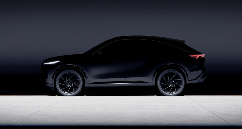 Left profile view of the QX65 Monograph cast in a shadow.