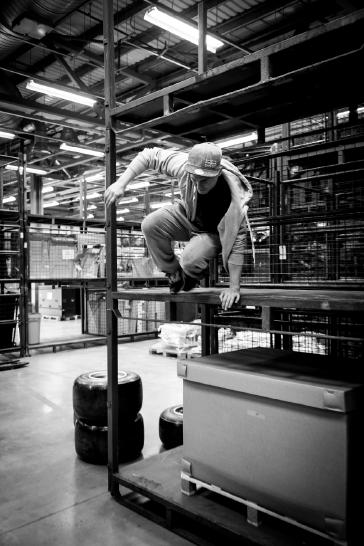 MILTON KEYNES, UK (July 13, 2015) – Red Bull's world champion free runner, Ryan Doyle, defied gravity at INFINITI Red Bull Racing’s F1 factory in Milton Keynes on a recent visit. Sit back and check out how the factory becomes the ultimate free running F1 playground. Ryan's creative free running style and strength, combined with his background in martial arts and a philosophy of not living in fear and making mistakes, take his art to the next level.