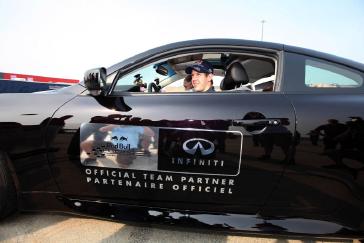Montreal, Canada - June 8th, 2011:  Formula One World Champion Sebastian Vettel started his Canadian Grand Prix weekend early today, test driving a high performance INFINITI car around a track in Montreal.