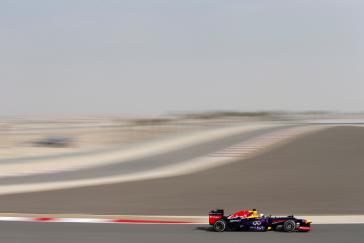 BAHRRAIN (Apr. 21, 2013) - Sebastian Vettel scored his second consecutive Bahrain Grand Prix victory with a dominant drive to the flag set up in the opening two laps of an action-packed race. Mark Webber, meanwhile, finished his 200th grand prix in seventh place after narrowly missing out on fifth due to fading tires in the final laps.