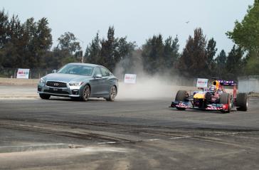 MEXICO CITY (July 1, 2015) - INFINITI Red Bull Racing driver Daniel Ricciardo has made history by becoming the first of the current Formula One grid to drive the newly redesigned Autódromo Hermanos Rodríguez circuit in Mexico City.