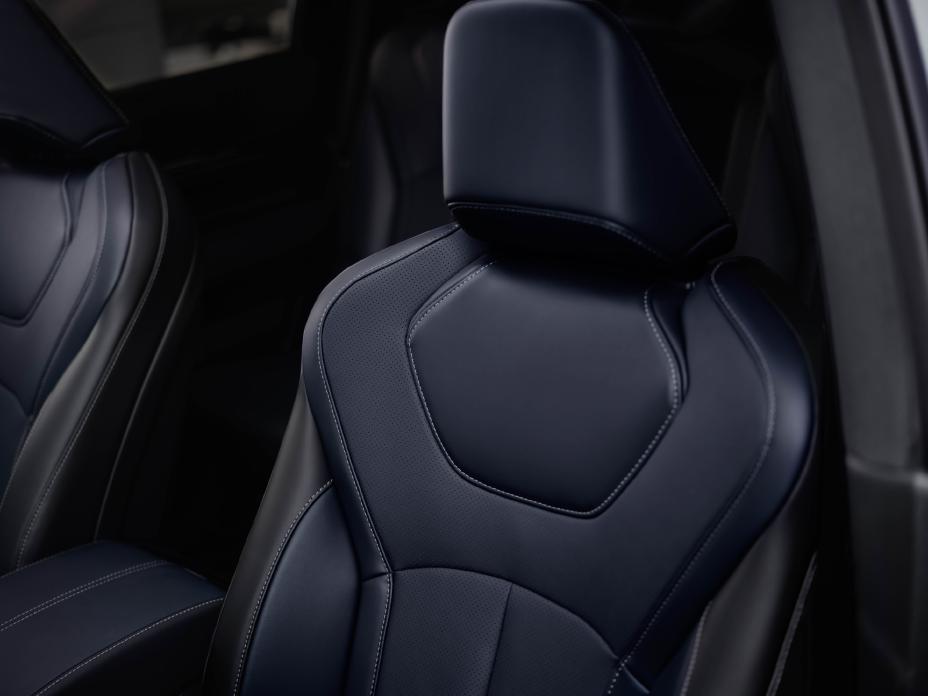 Close up of the backrest and headrest on a seat inside the 2026 INFINITI QX60 SPORT.