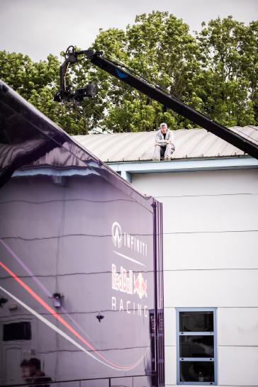 MILTON KEYNES, UK (July 13, 2015) – Red Bull's world champion free runner, Ryan Doyle, defied gravity at INFINITI Red Bull Racing’s F1 factory in Milton Keynes on a recent visit. Sit back and check out how the factory becomes the ultimate free running F1 playground. Ryan's creative free running style and strength, combined with his background in martial arts and a philosophy of not living in fear and making mistakes, take his art to the next level.