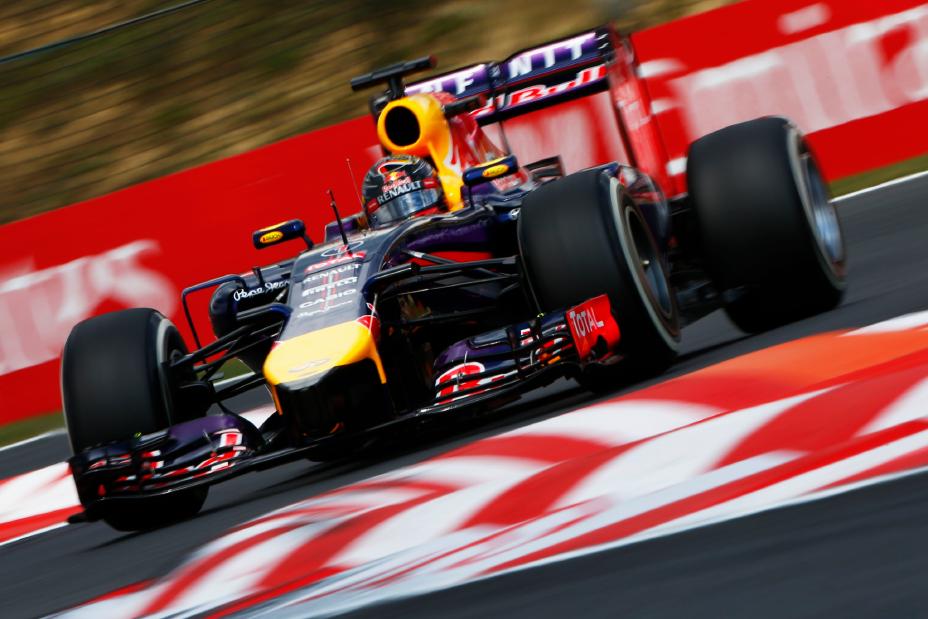 Front view of the F1 car.