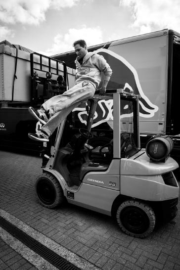 MILTON KEYNES, UK (July 13, 2015) – Red Bull's world champion free runner, Ryan Doyle, defied gravity at INFINITI Red Bull Racing’s F1 factory in Milton Keynes on a recent visit. Sit back and check out how the factory becomes the ultimate free running F1 playground. Ryan's creative free running style and strength, combined with his background in martial arts and a philosophy of not living in fear and making mistakes, take his art to the next level.