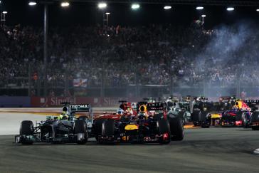 F1 race at the 2013 Singapore Grand Prix.