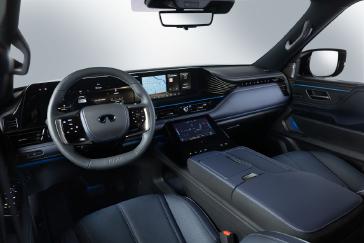 QX80 builds on its stunning Artistry in Motion design with the luxury flagship’s first-ever SPORT grade. Giving QX80 its sleekest, most dynamic appearance to date, the SPORT grade exemplifies INFINITI’s focus on delivering bold style that speaks to the tastes of luxury SUV drivers. Pre-Production unit shown.