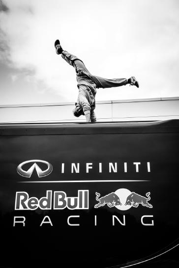 MILTON KEYNES, UK (July 13, 2015) – Red Bull's world champion free runner, Ryan Doyle, defied gravity at INFINITI Red Bull Racing’s F1 factory in Milton Keynes on a recent visit. Sit back and check out how the factory becomes the ultimate free running F1 playground. Ryan's creative free running style and strength, combined with his background in martial arts and a philosophy of not living in fear and making mistakes, take his art to the next level.