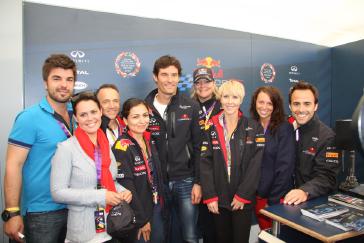 Ben Poore, Mark Webber, Wendy Durward, with INFINITI special guests.