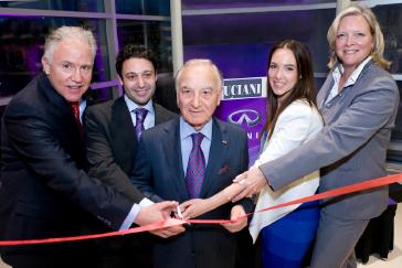 Last night, Allen Childs, President Nissan Canada Inc., Wendy Durward Director of INFINITI Canada, and the Luciani family gathered at an event to celebrate the official grand opening of the largest INFINITI dealership in North America.