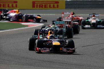 BAHRRAIN (Apr. 21, 2013) - Sebastian Vettel scored his second consecutive Bahrain Grand Prix victory with a dominant drive to the flag set up in the opening two laps of an action-packed race. Mark Webber, meanwhile, finished his 200th grand prix in seventh place after narrowly missing out on fifth due to fading tires in the final laps.