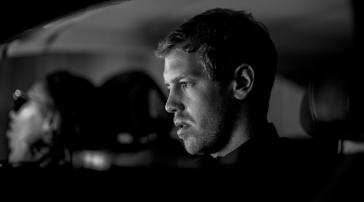 Vettel and Fiona in the INFINITI G37.