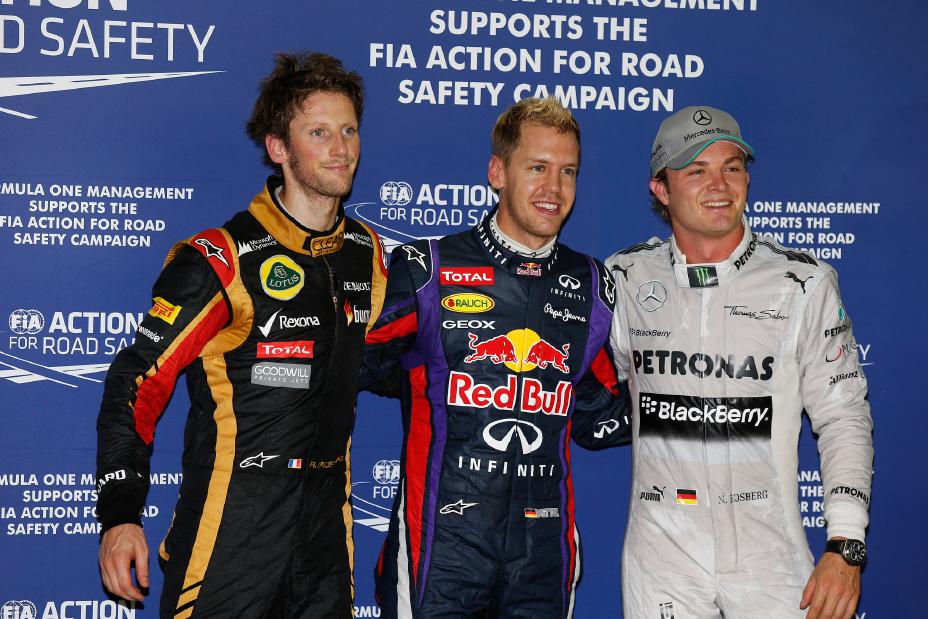 Photo of three F1 Infiniti drivers.