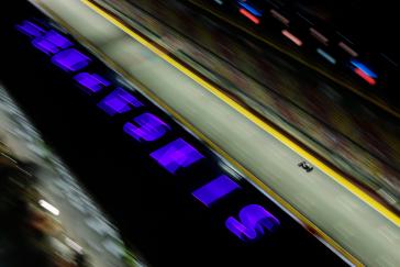 Looking down at the Singapore racetrack.
