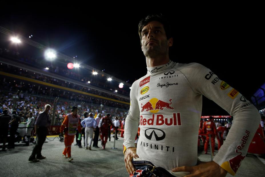 Red Bull Infiniti member wearing a white shirt.