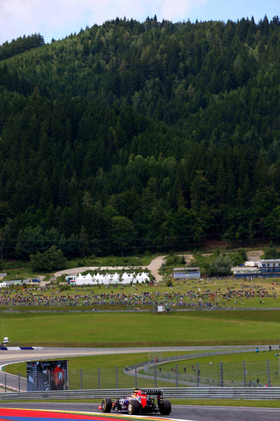 Fans watching on at the Austrian Grand Prix Practice.